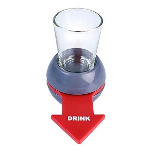 Jogo Roleta Vira Vira Shots Spinner Shot com Copo Dose 6x9,5x12 cm