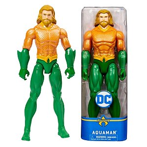 Boneco Figura de Ação Aquaman DC Liga da Justiça Articulado 30  cm