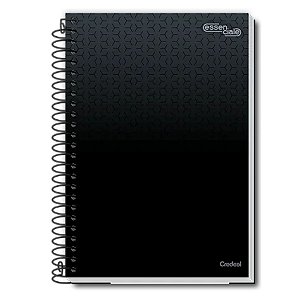 Caderno Universitário 10 Matérias Essenciale Preto 160 Folhas