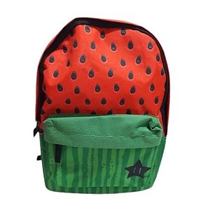 Mini Mochila Infantil Melancia Verde e Vermelho