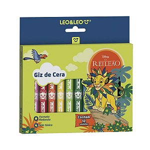 Giz de Cera Rei Leão com 12 Cores