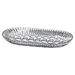 Travessa Oval Angelica em Vidro 23x12 cm