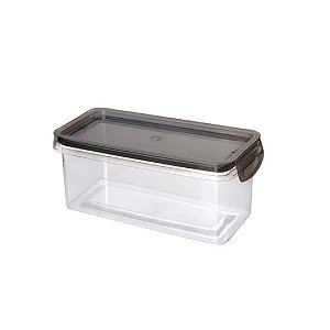 PORTA MANTIMENTOS C/ TRAVA MAIS RETANGULAR CRISTAL 875ML B2