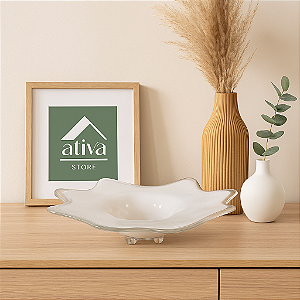 CENTRO MESA ITALY OFF WHITE 46X44X13CM