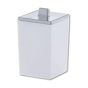 Porta Algodão e Cotonete Branco Quadratta
