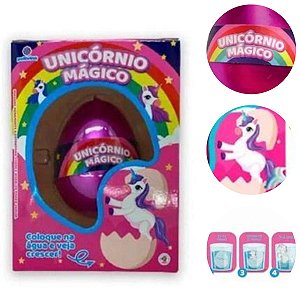 Brinquedo Ovo Mágico de Unicórnio que Cresce na Água 9 Modelos Diferentes
