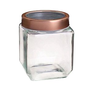 Pote Vidro Borossilicato C/Tampa De Acrílico Rose 1,2L