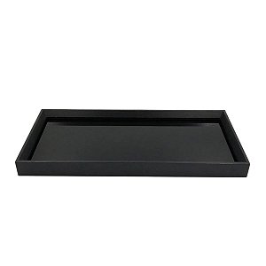 Bandeja Decorativa Espelhada em MDF com Vidro 18x38 cm