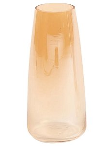 Vaso Vidro Formas Dourado 22,5X10cm