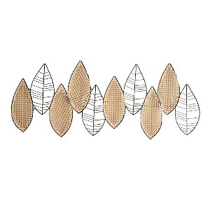 Painel Art Designer Folhas Metal 1,05X48cm