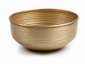 Jogo com 4 Cachepô Alumínio Dourado