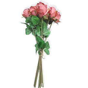 Haste Botão Rosa X9 Micro Coral 50cm