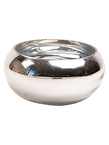Bacia de Vidro Espelhado Prata 30cm W1000-2