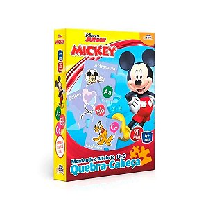 Quebra Cabeça Mickey Alfabeto 26 Peças