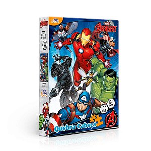 Quebra Cabeça Vingadores 100 Peças