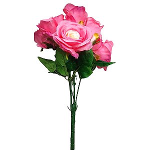 Buque Rosa X7 Cetim Rosa e Creme 45cm