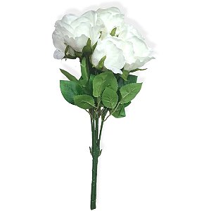 Buque Rosa X7 Cetim Branca 45cm