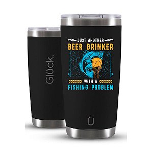 Copo Térmico Gluck Lucky Future Fishing &amp; Beer Drinker Hammer Black 591ml