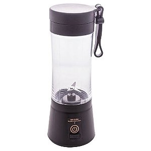 Mixer Portátil Mini Liquidificador USB Preto 8X22cm 350ml