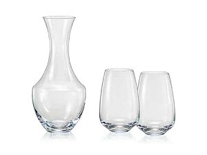 Jogo de Jarra e Copos de Cristal Ecológico Linha Giselle Bohemia Cristal