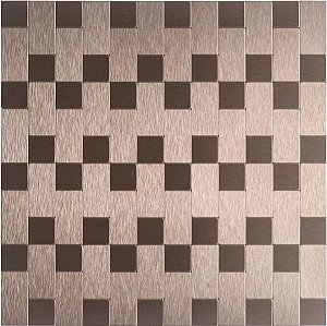 Kit 20 Pastilhas Adesivas Parede Bronze Metalizada 30,5cmx30,5cm