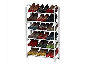 Sapateira Metaltru Expansível 6 Andares para 18 Pares 55X92X19,5cm Branca