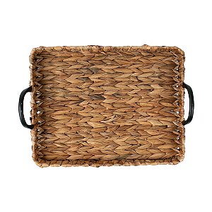 Bandeja de Palha Retangular com Alça 44X34,5cm