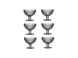 Conjunto Taça Sobremesa Empire Transparente 300ml com 6