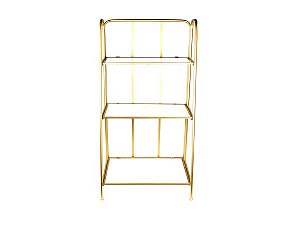 Estante Articulada Metal e Madeira 3 Andares Luxo 113X60X43cm