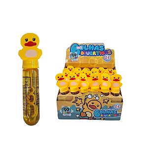 Bastão Bolha de Sabão Patinho Amarelo 14 cm