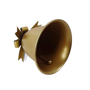 ENFEITE NATALINO SINO GARDEN METAL DOURADO C/ LACO 21X16CM