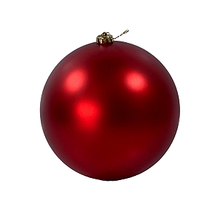 BOLA NATALINA 20CM FOSCO VERMELHO UNIDADE