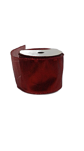 FITA  DECOR ARAMADA 6,3CMX9,14MT VERMELHA ESCURA