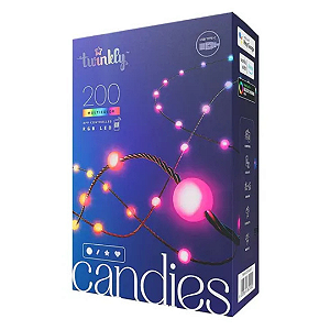 Cordão Pérola Candies RGB Twinkly 200 LEDS 2x6m BT+Wifi USB