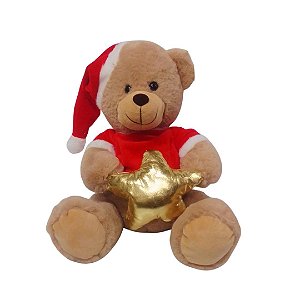 URSO NATALINO NOEL C/ ESTRELA 30CM