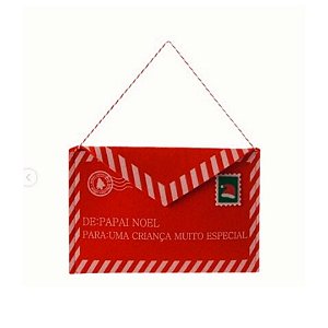 ENVELOPE NATALINO FELIZ NATAL VERMELHO BRANCO 13X20CM
