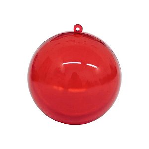 BOLA NATALINA 20CM ACRILICA VERMELHA