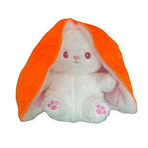 Coelho pelúcia Surpresa 2 em 1 Cenoura 20cm