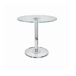 SUPORTE DECORATIVO DE VIDRO C/ BASE ESPELHADA 27x25cm