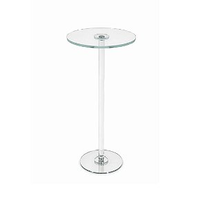 SUPORTE DECORATIVO DE VIDRO C/ BASE ESPELHADA 60X25CM