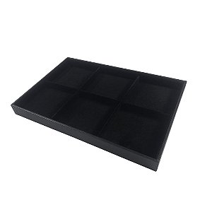 BANDEJA COURINO P/ OCULOS E ACESSORIOS AVELUDADA 35X24CM