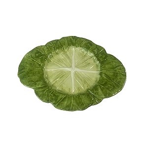 PRATO CERAMICA FOLHA VERDE NATURE 21.5X17.5X2.5CM