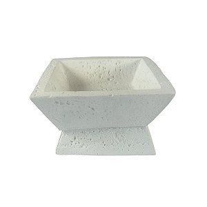 VASO CIMENTO DECOR BRANCO RUSTICO 11.5X6.5CM