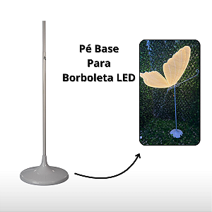 Pé Borboleta LED Metal Branco P