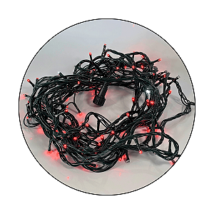 PISCA-PISCA  10MTS 100LED VERMELHO ALTERNADO FIO 5MM