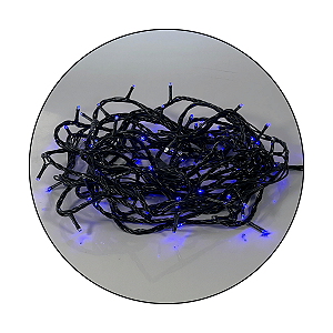 PISCA-PISCA 10MTS 5MM 100LED AZUL 220V ALTERN FIO VERDE