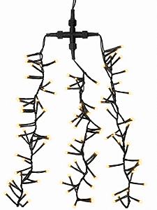 CORDAO FESTAO C/ 120 LEDS EFEITO CACHO WARM BIVOLT