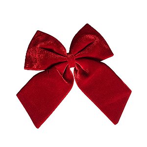 LAÇO NATALINO VELUDO CINTILANTE VERMELHO 30X35CM