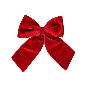 LAÇO NATALINO VELUDO CINTILANTE VERMELHO 40X45CM