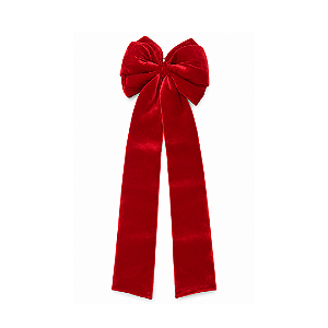 LAÇO NATALINO EM VELUDO MAX VERMELHO 50X150CM